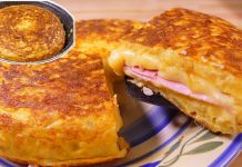 Potato Pie Stuffed with Ham and Mozzarella (Pan Fried)