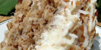 HAWAIIAN WEDDING CAKE WITH WHIPPED CREAM-CREAM CHEESE FROSTING