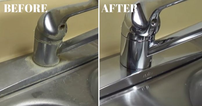 Is Your Sink Or Faucet Covered In Hard Water Stains? Here