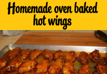 Homemade oven baked hot wings
