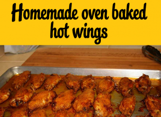 Homemade oven baked hot wings