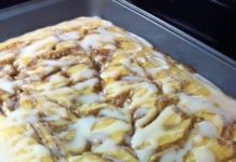 CINNA-BUN CAKE IN THE OVEN