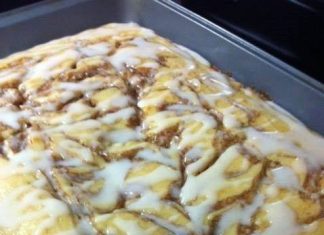 CINNA-BUN CAKE IN THE OVEN