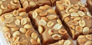 NO BAKE PAYDAY NUT SQUARES