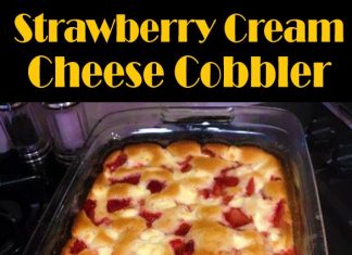 CREAM CHEESE STRAWBERRY COBBLER