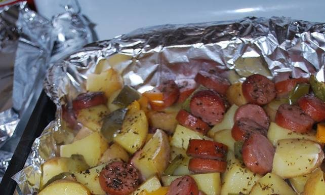 Smoked Sausage and Potato Bake