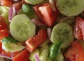 Marinated Cucumbers, Onions, and Tomatoes