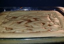 Cinna-bun Cake in the oven