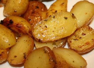 Greek Style Oven Roasted Lemon Butter Parmesan Potatoes