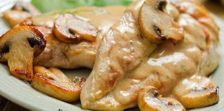 Chicken Breasts with Mushroom Cream Sauce