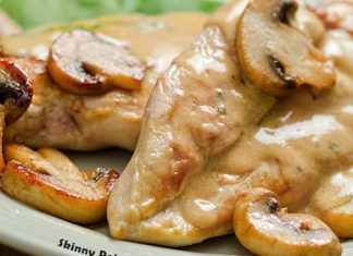 Chicken Breasts with Mushroom Cream Sauce