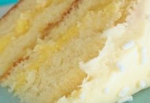 Lemon Cake with Lemon Filling and Lemon Butter Frosting