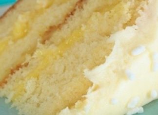 Lemon Cake with Lemon Filling and Lemon Butter Frosting