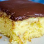 Boston Cream Poke Cake
