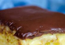 Boston Cream Poke Cake