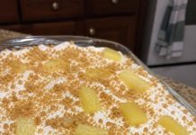 NO-BAKE PINEAPPLE CREAM DESSERT