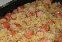 Polish sausage, Sauerkraut and potatoes ( CROCKPOT )