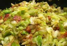 Fried Cabbage with Bacon, Onion, and Garlic!