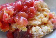 RHUBARB DUMP CAKE