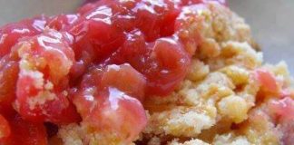 RHUBARB DUMP CAKE