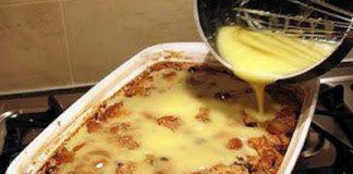 Grandma’s Old-Fashioned Bread Pudding with Vanilla Sauce