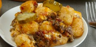 Bacon Cheeseburger Tater Tot Casserole