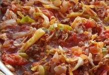AMISH ONE-PAN GROUND BEEF AND CABBAGE SKILLET