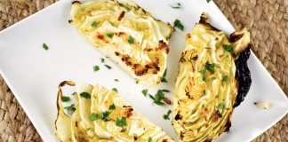The proper way to make garlic roasted cabbage wedges