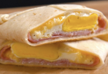 The low-carb ham and cheese burrito recipe