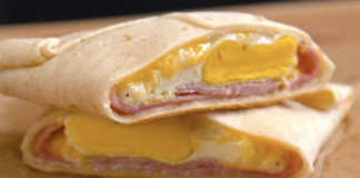The low-carb ham and cheese burrito recipe