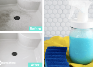 Use this 2 ingredients bathtub spray to easily clean your tub