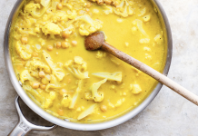 The proper way to make cauliflower, coconut oil, ginger and Turmeric Stew