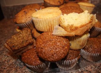 Bran muffins,cuppcino muffins and lemon poppyseed muffins
