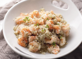 The proper way to make garlic butter shrimp and cauliflower rice