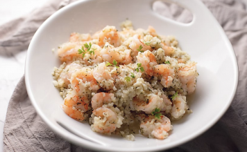 The proper way to make garlic butter shrimp and cauliflower rice