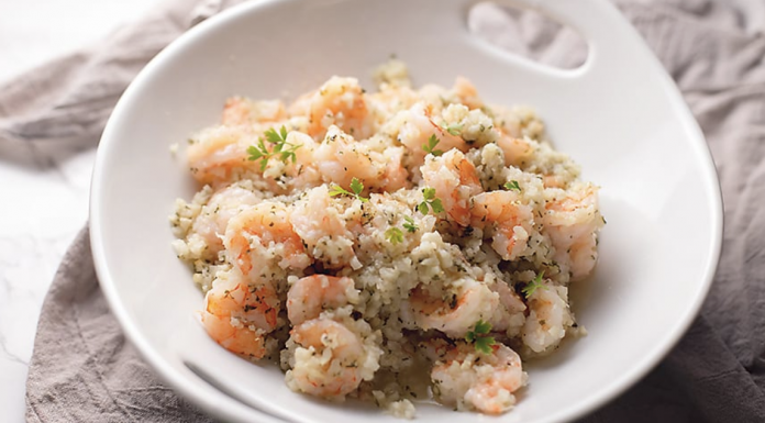 The proper way to make garlic butter shrimp and cauliflower rice