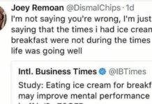 Can ice cream improve your mental performance?