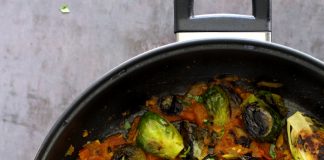 CURRIED CARAMELIZED BRUSSELS SPROUTS (PAN SEARED)