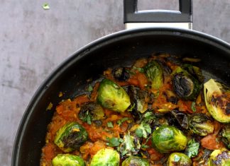 CURRIED CARAMELIZED BRUSSELS SPROUTS (PAN SEARED)