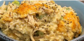 CREAMY CHICKEN & RICE CASSEROLE