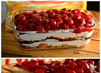 NO BAKE CHERRY CHEESECAKE COOKIE LASAGNA YUMMMY