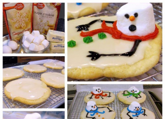 MELTED SNOWMAN COOKIES