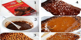 SALTED PRETZEL CARAMEL BROWNIES