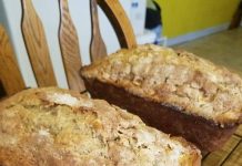 Banana Bread with honey and applesauce instead of sugar & oil. Delicious & Healthy