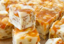 5 Minute White Chocolate Caramel Pecan Fudge