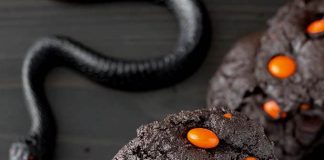 Dark Chocolate Halloween Cookies
