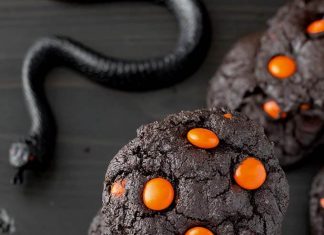 Dark Chocolate Halloween Cookies