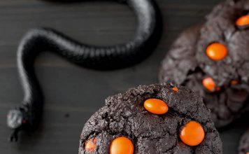 Dark Chocolate Halloween Cookies