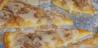 Cinnamon-Sugar Pizza made with Crescent Rolls