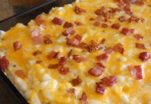 Twice Baked Potato Casserole With Bacon